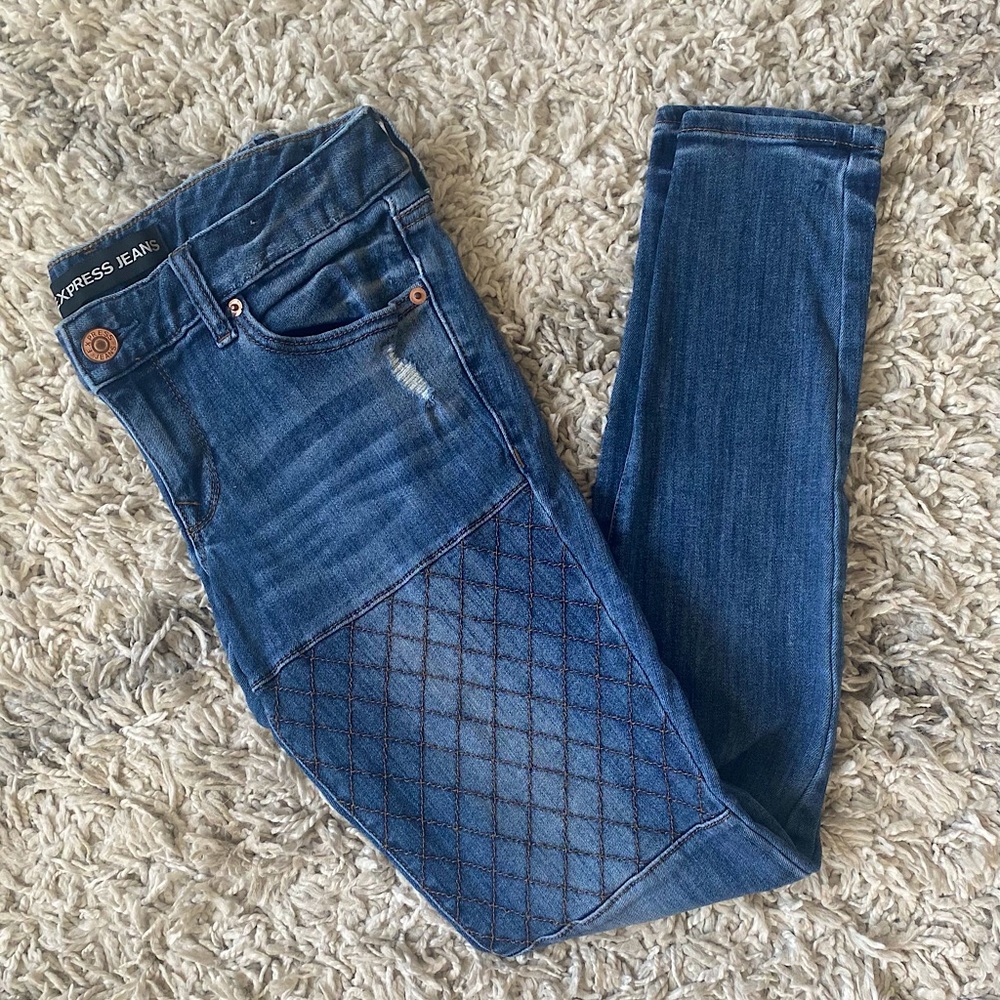 Express Mid-Rise Skinny Jeans